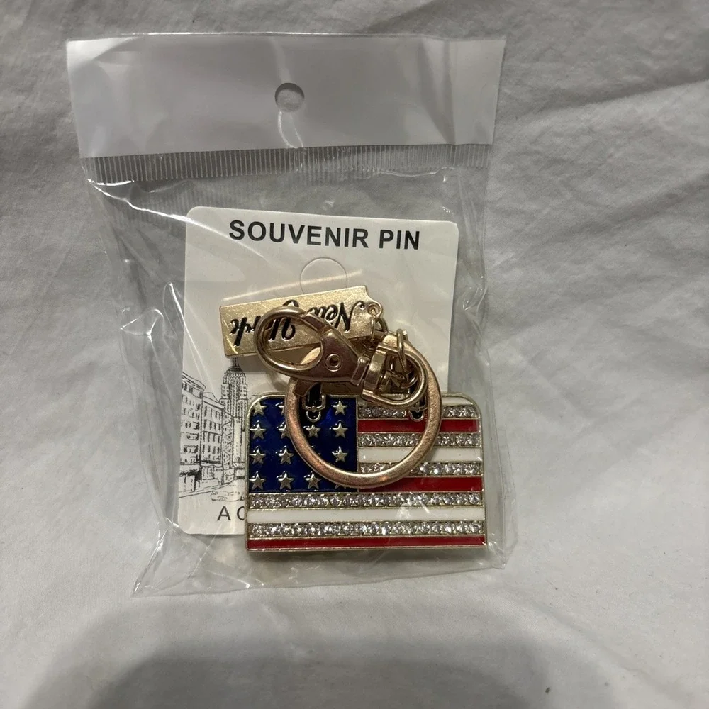 New‎ York key chains With USA American Flag Bling New